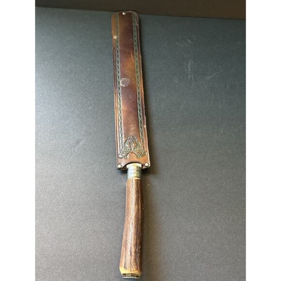 Vintage Pepperidge Farm Handle Knife Leather Embossed Case Country Farmhouse - Picture 1 of 11